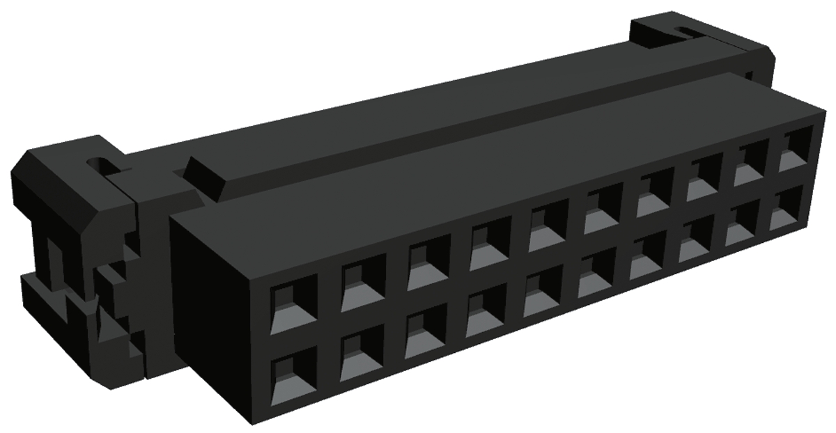 TE Connectivity 20-Way IDC Connector Socket for Cable Mount, 2-Row