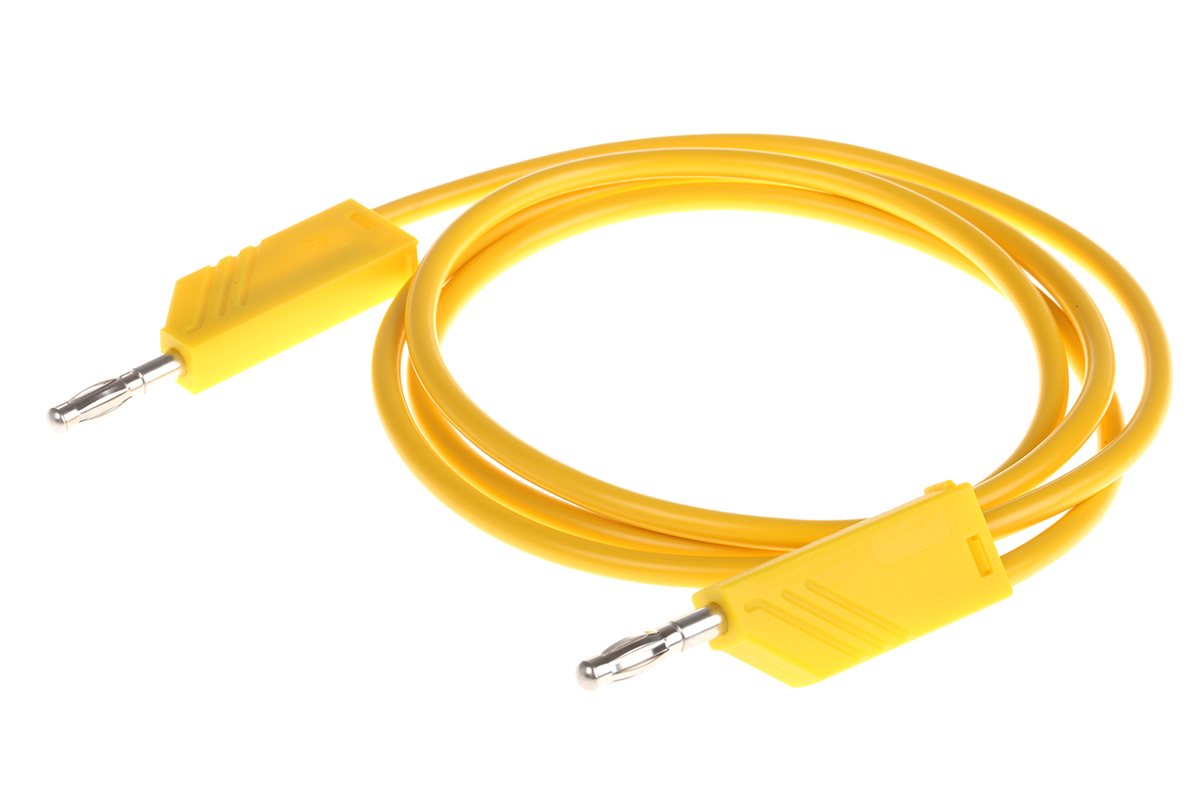 Hirschmann Test & Measurement, 32A, 60V dc, Yellow, 1m Lead Length