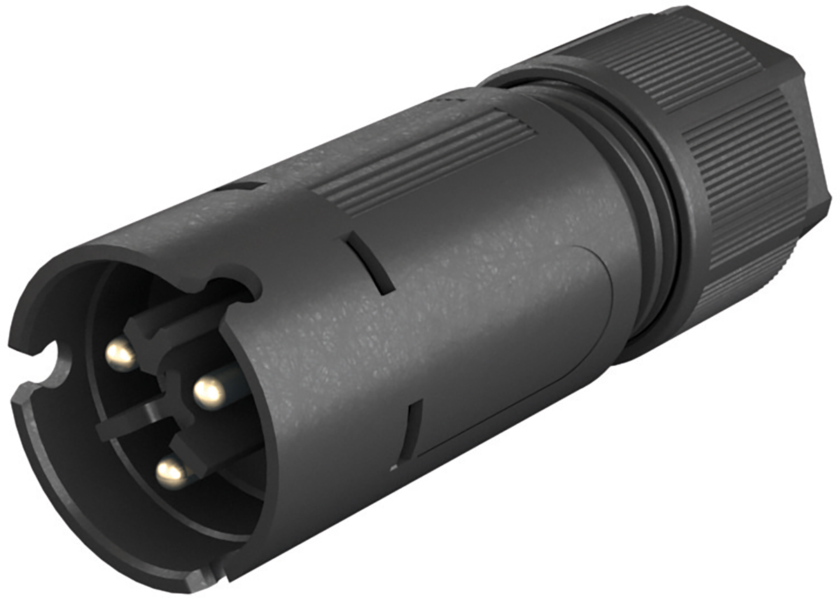 Wieland RST 08i2/3 Series Circular Connector, 3-Pole, Male, Cable Mount, 8A, IP66, IP68, IP69