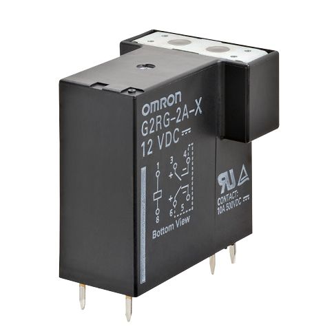 Omron PCB Mount Non-Latching Relay, 12V dc Coil, 10A Switching Current, DPST