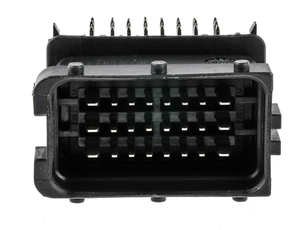 Delphi Automotive Connector Plug Through Hole 24 Way, Solder Termination HCCPHPE24BKA90F