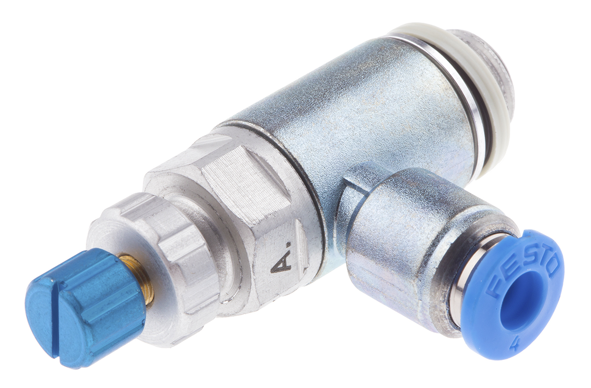 Festo GRLA Series Tube Exhaust Valve, 4mm Tube Inlet Port x G 1/8 Outlet Port, 197580
