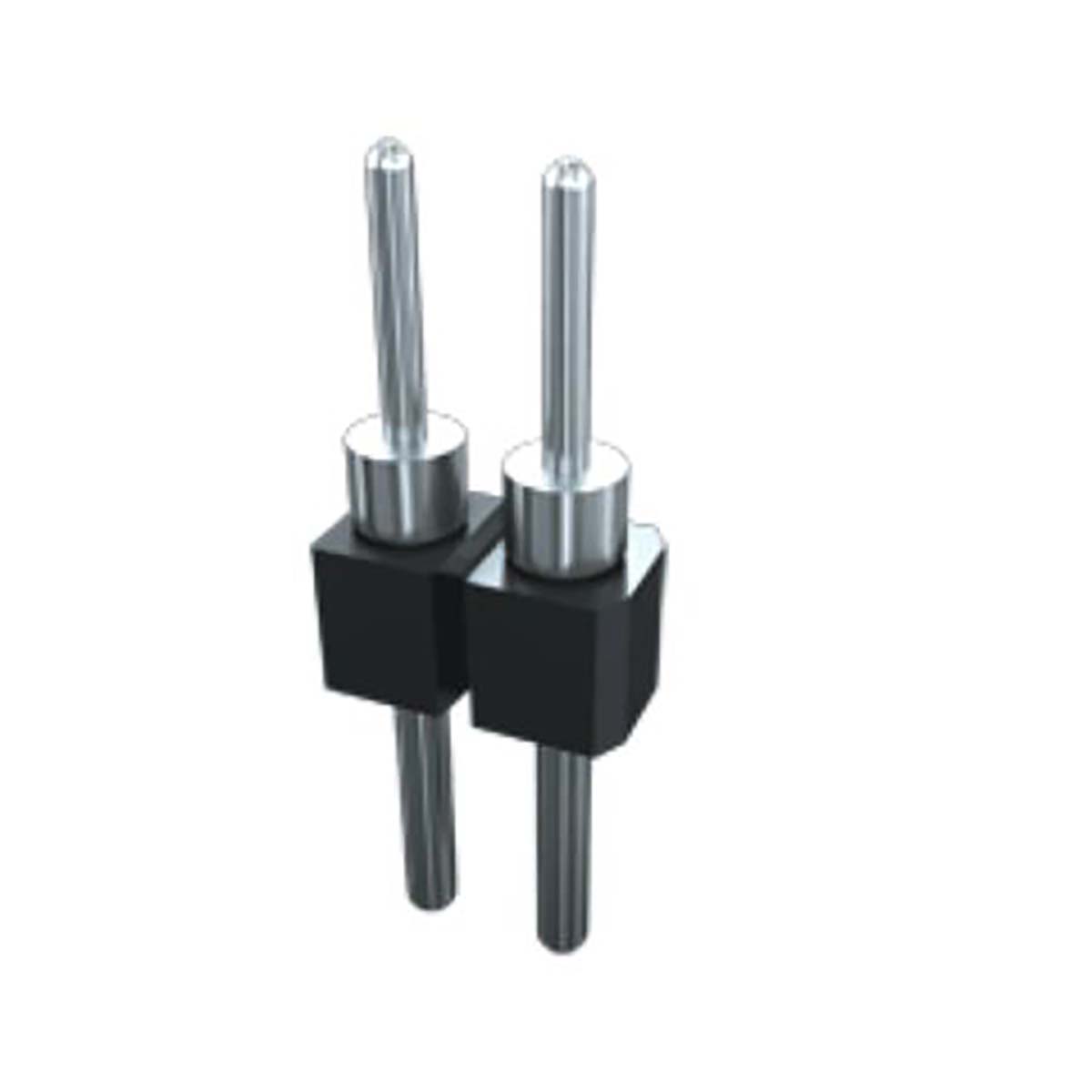 Samtec HTS Series Straight Through Hole Pin Header, 12 Contact(s), 2.54 mm Pitch, 1 Row, Unshrouded