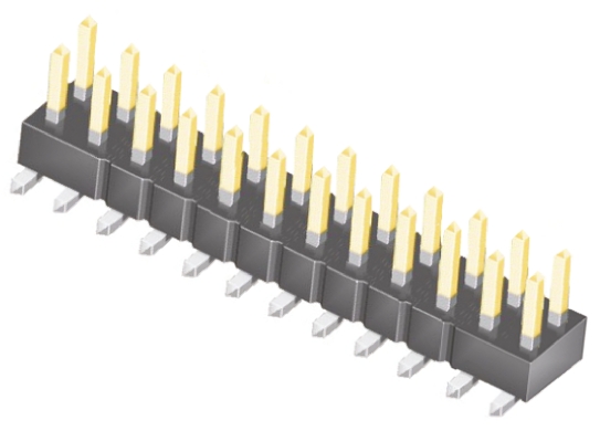 Samtec TSM Series Straight Surface Pin Header, 24 Contact(s), 2.54 mm Pitch, 2 Row, Unshrouded