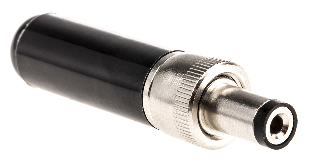 Switchcraft DC Plug Rated At 5.0A, Cable Mount, length 43.2mm, Tin