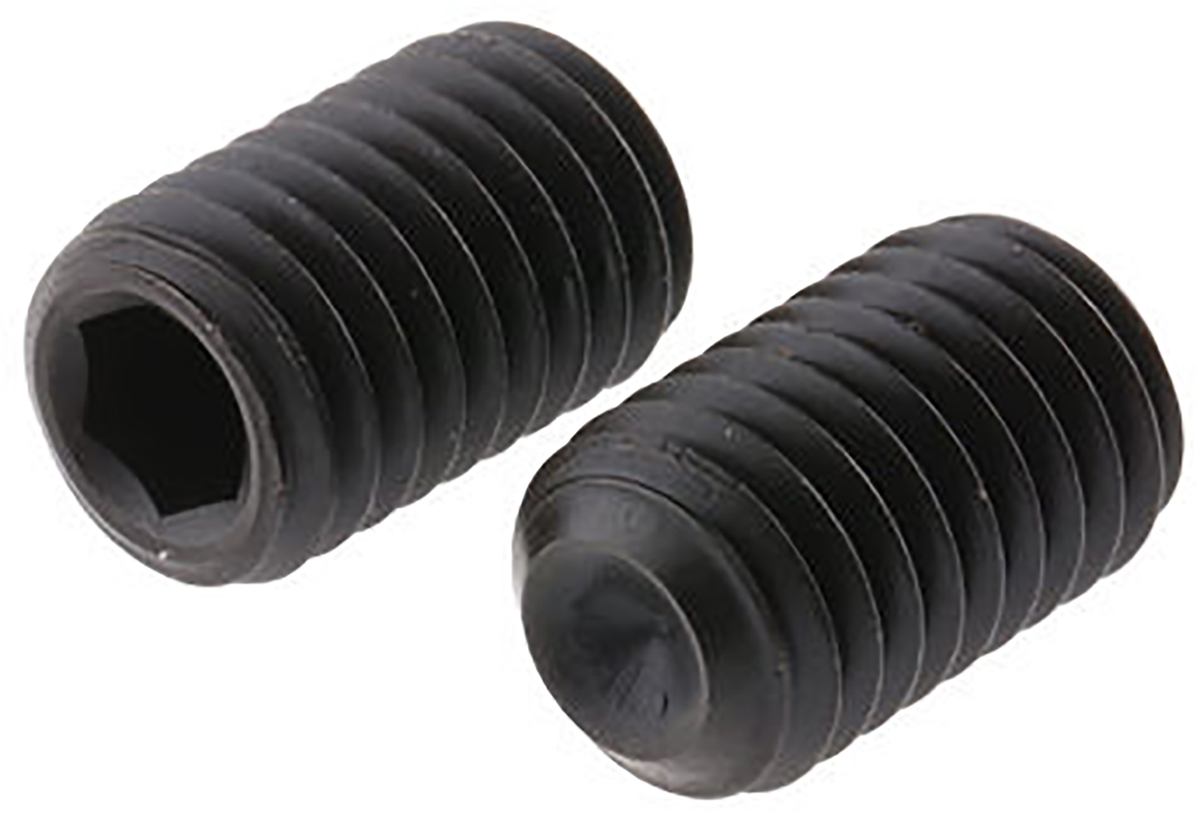 Black, Self-Colour Steel Hex Socket Set M8 x 25mm Grub Screw