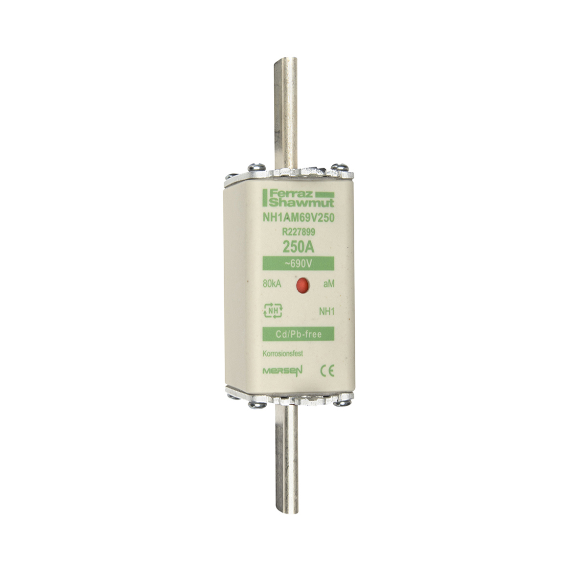 Mersen 250A NH Fuse, NH1, 690V ac