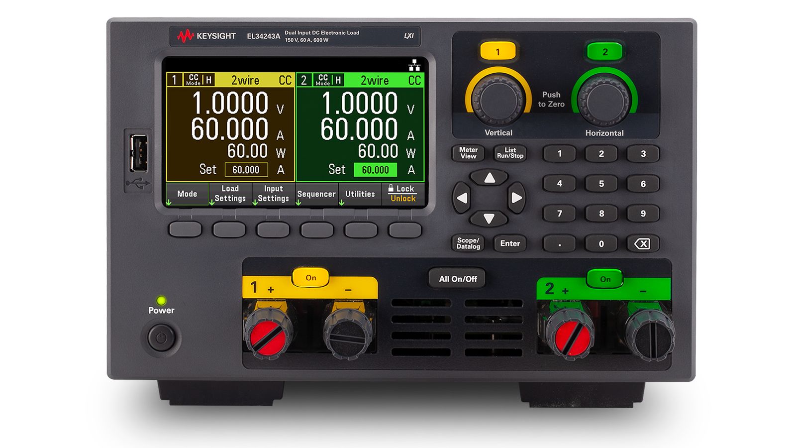 Keysight Technologies EL30000A Series Electronic Load, 300 W, 0 → 150 V, 0 → 60 A