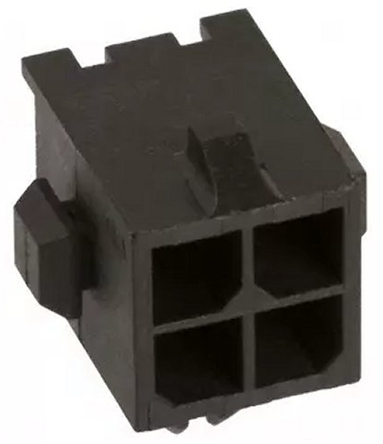 TE Connectivity Micro MATE-N-LOK Series Right Angle Through Hole PCB Header, 4 Contact(s), 3 mm Pitch, 2 Row, Shrouded