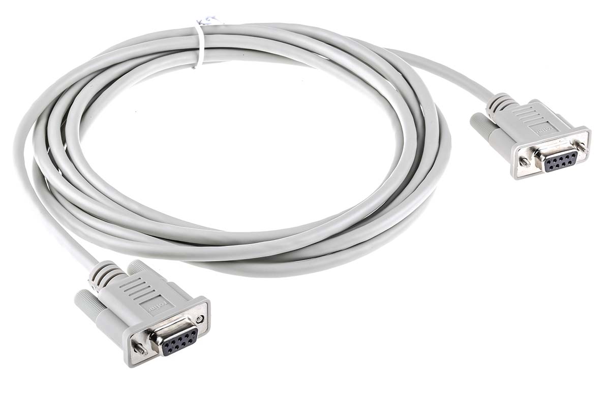 Roline Female 9 Pin D-sub to Female 9 Pin D-sub Serial Cable, 3m