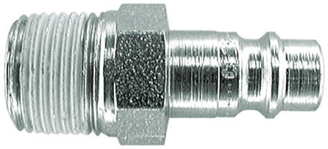 CEJN Steel Male Pneumatic Quick Connect Coupling, R 1/4 Male Threaded