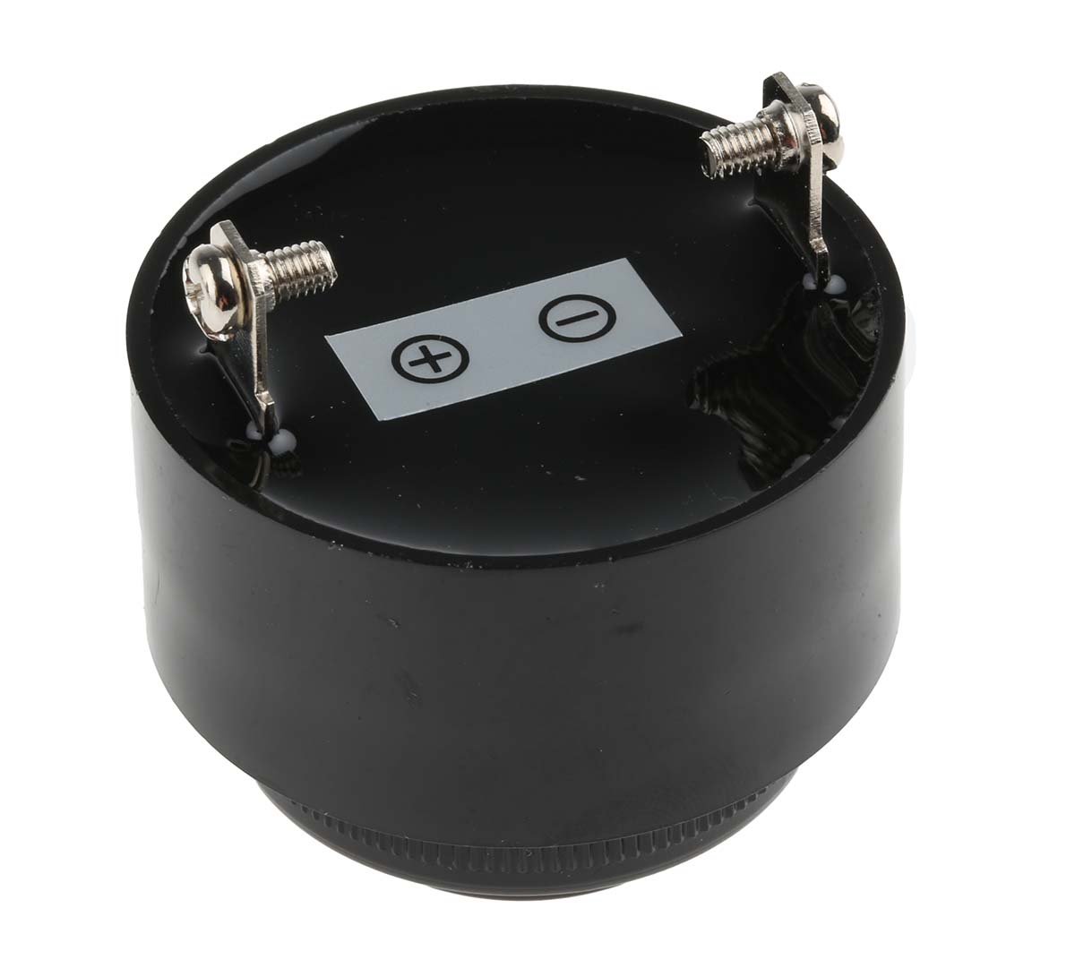 RS PRO 97dB Panel Mount Continuous Internal Piezo Buzzer, 43 (Dia.) x 20mm, 4V dc Min, 28V dc Max