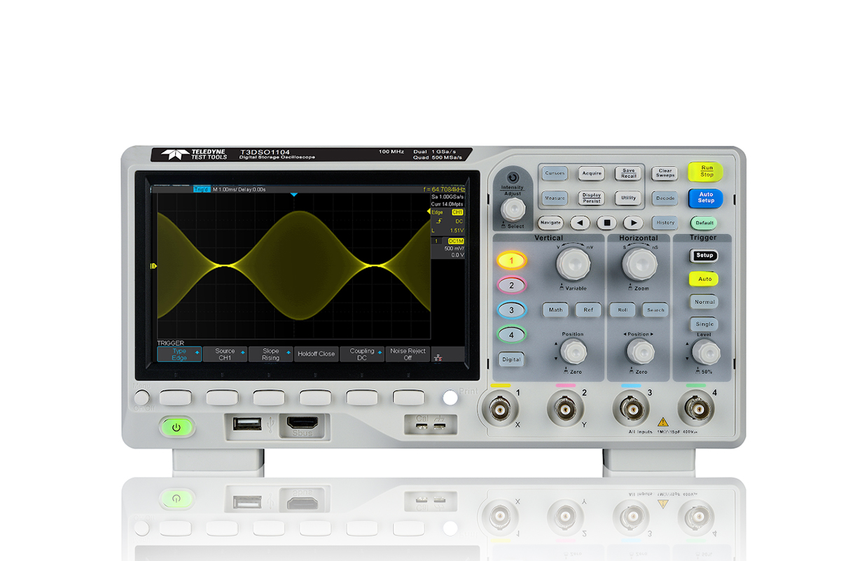 Teledyne LeCroy T3DSO1104 T3DSO1000 Series, 100MHz Bench Oscilloscope, 4 Analogue Channels