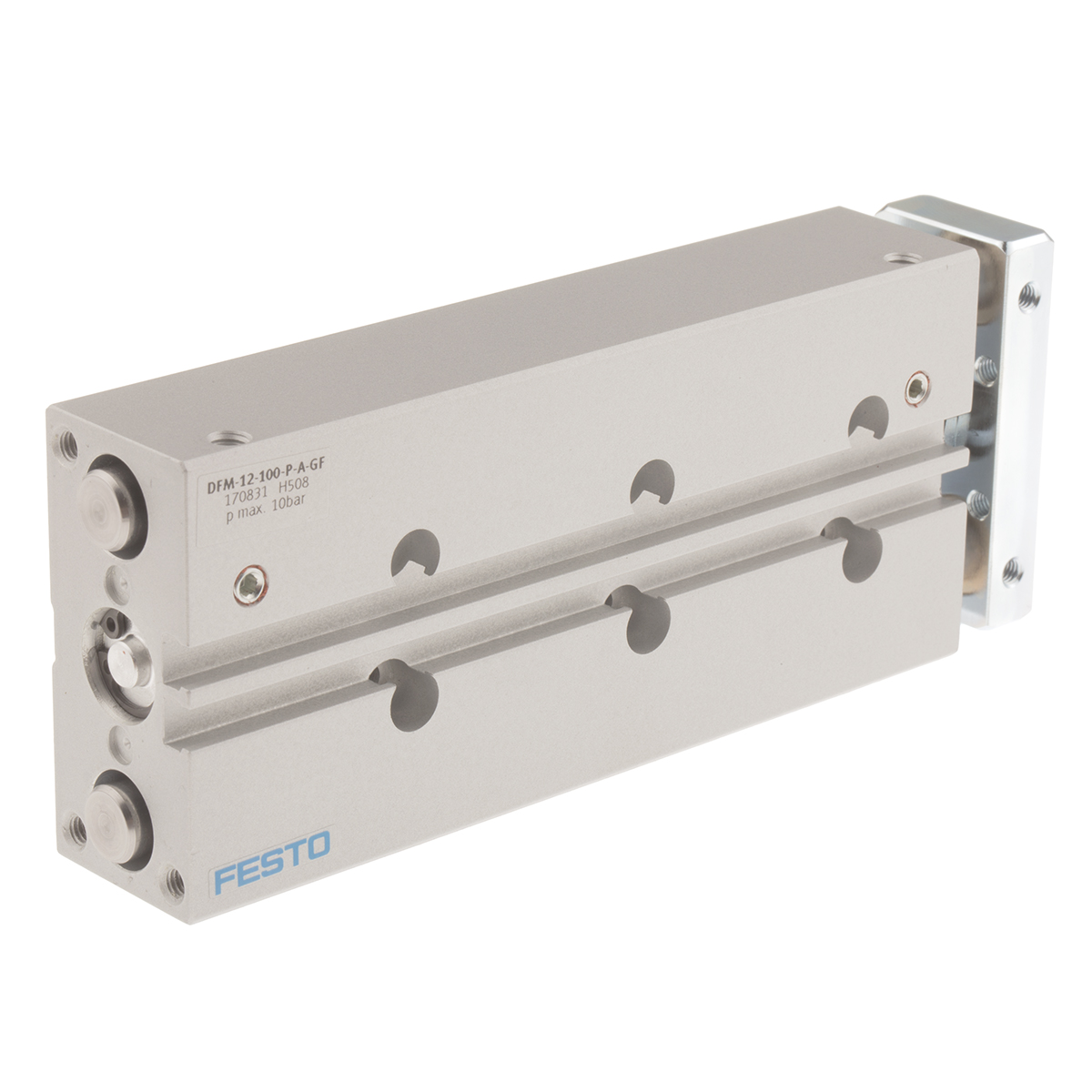 Festo Pneumatic Guided Cylinder - 170831, 12mm Bore, 100mm Stroke, DFM Series, Double Acting