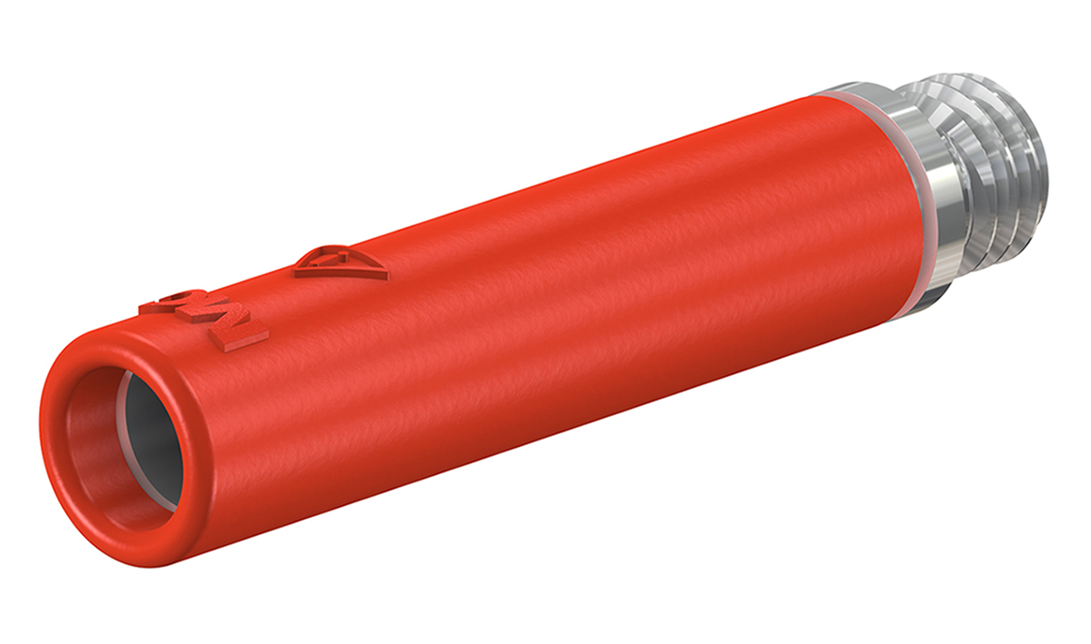 Staubli Red Female Banana Socket, 4 mm Connector, Screw Termination, 32A, 30 V, 60V dc, Nickel Plating