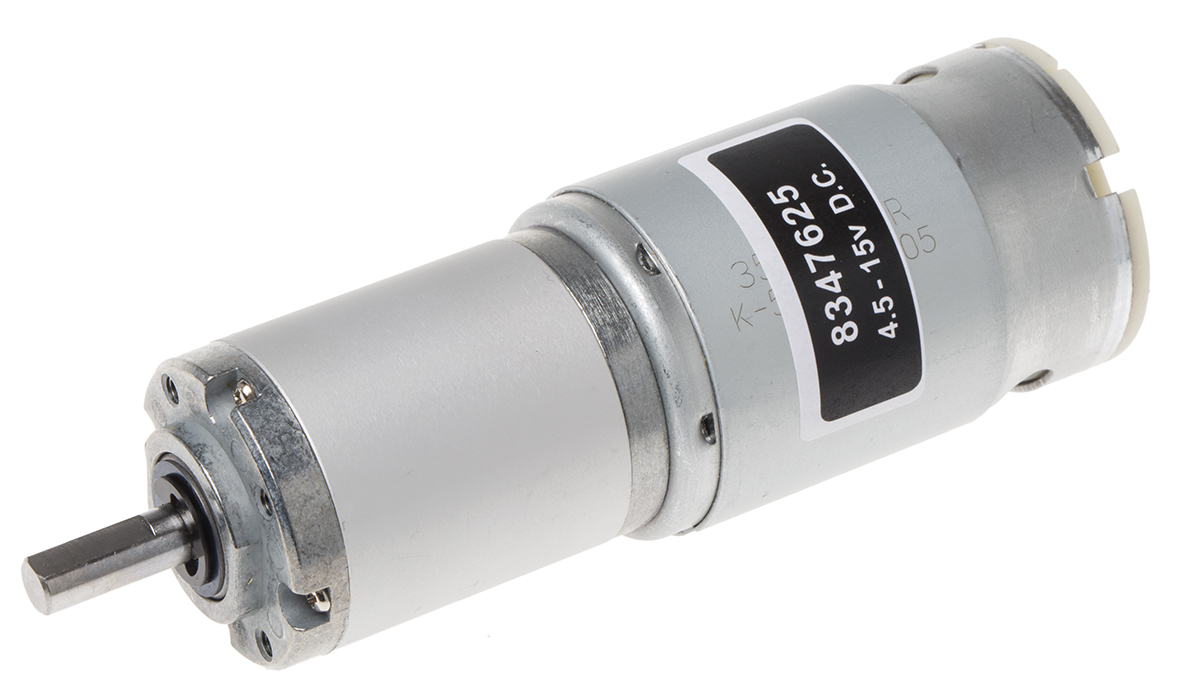 RS PRO Brushed Geared DC Geared Motor, 12.8 W, 12 V dc, 1.2 Nm, 14 rpm, 6mm Shaft Diameter