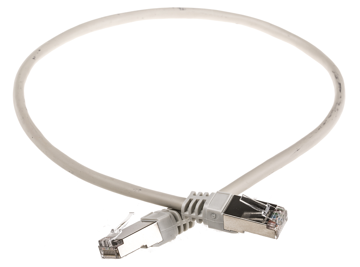 Decelect, 10m Cat5, Grey RJ45 to Male RJ45 Male, F/UTP Shielded, Terminated