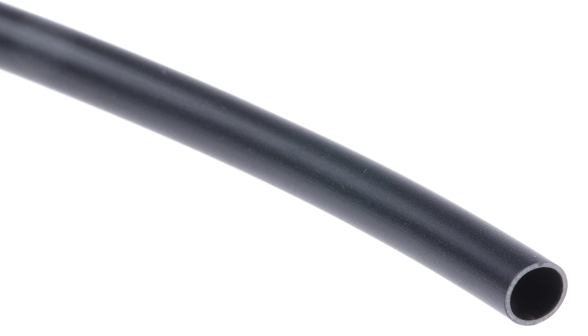 HellermannTyton PVC Black Cable Sleeve, 4mm Diameter, 100m Length