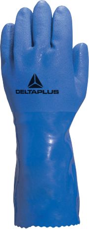 Delta Plus PETRO VE780 Blue Work Gloves, Size 10, Polyvinyl Chloride Coating