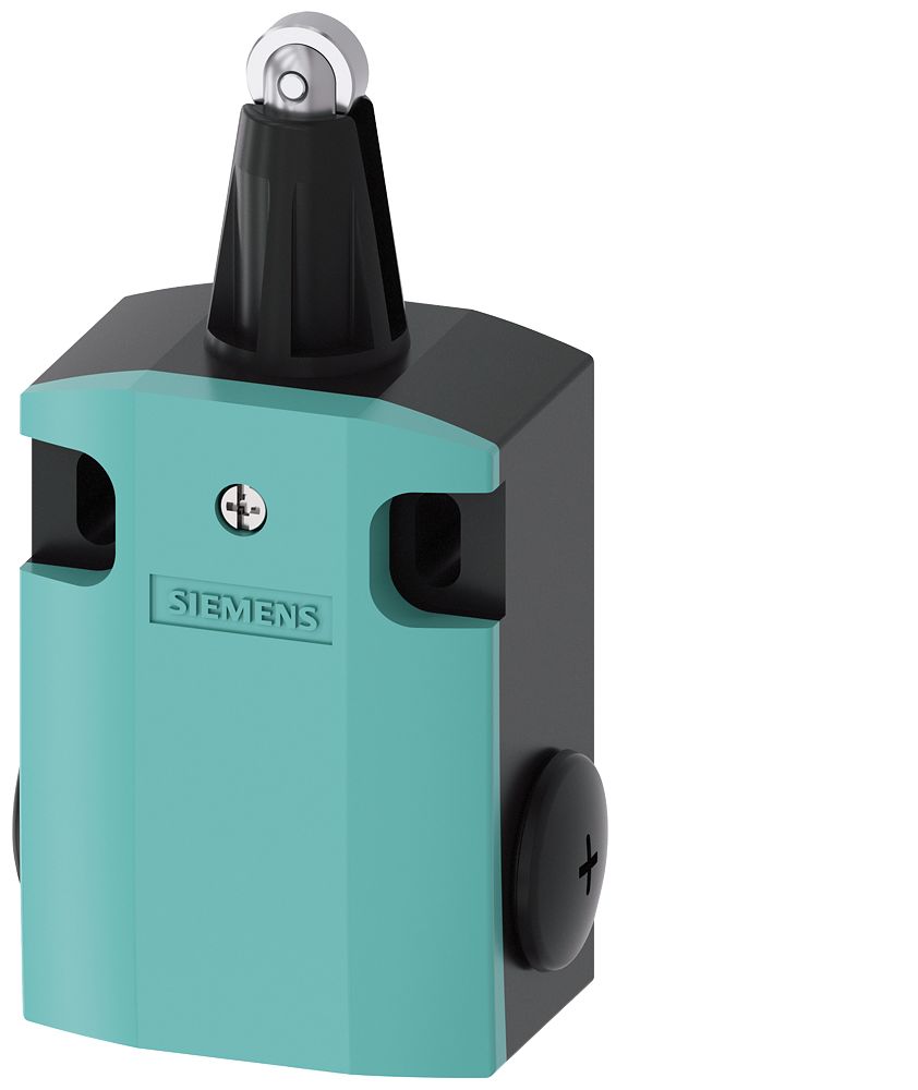 Siemens 3SE5 Series Roller Plunger Limit Switch, 1NC/1NO, IP66, IP67, Metal Housing, 400V ac Max, 4A Max