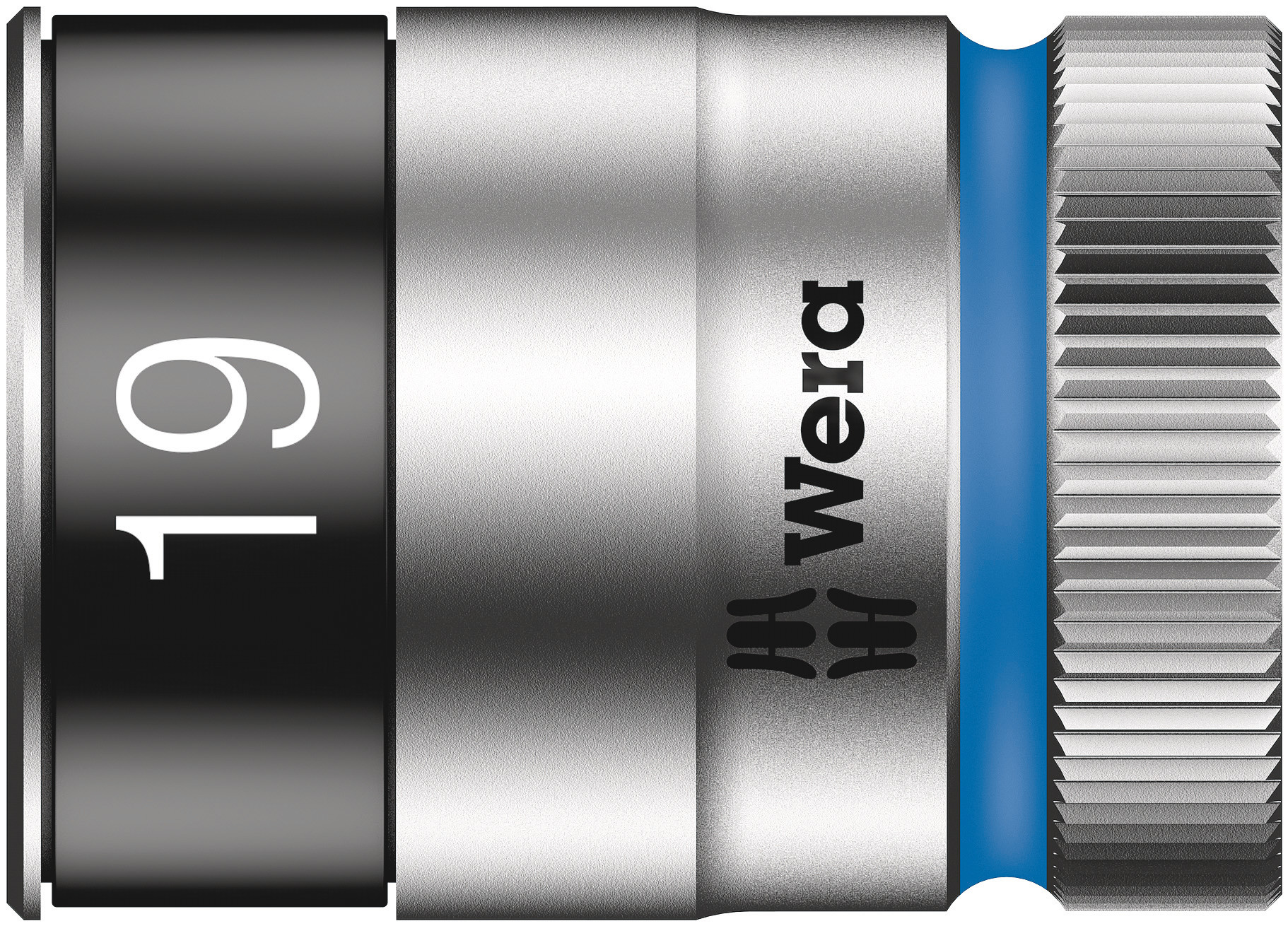Wera 1/2 in Drive 19mm Standard Socket, 6 point, 37 mm Overall Length