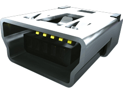 Samtec Right Angle, SMT, Socket Type B 2.0 USB Connector