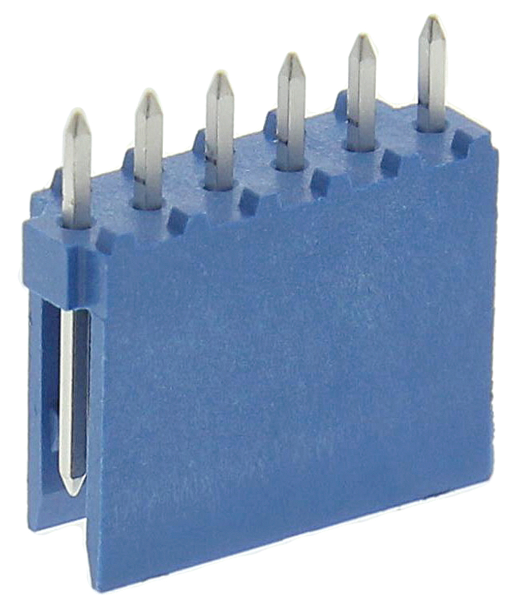 TE Connectivity AMPMODU HE14 Series Straight Through Hole PCB Header, 6 Contact(s), 2.54 mm Pitch, 1 Row, Shrouded