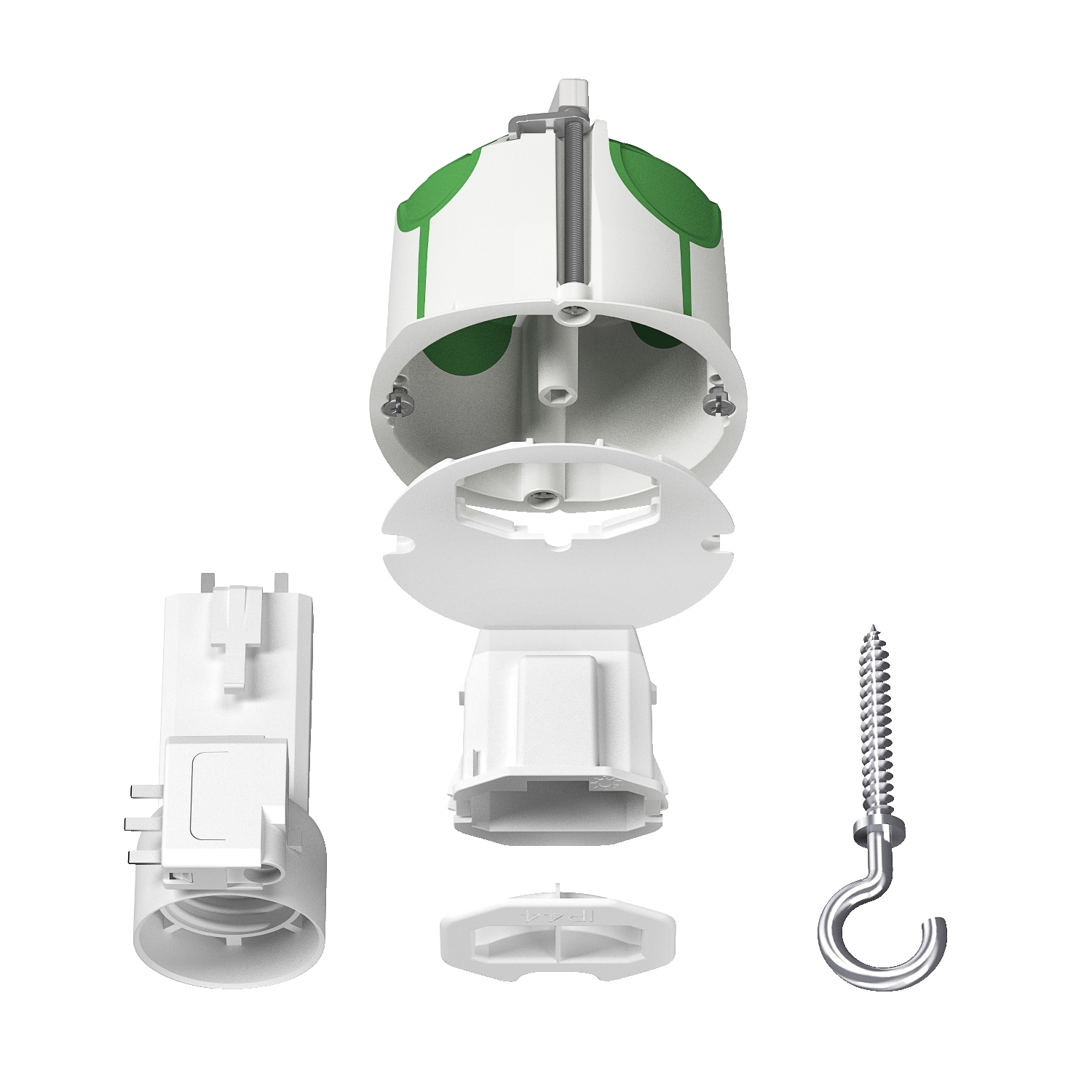 Schneider Electric IMT Series Green, White ABS, PC Junction Box, IP20, 49 x 71 x 71mm