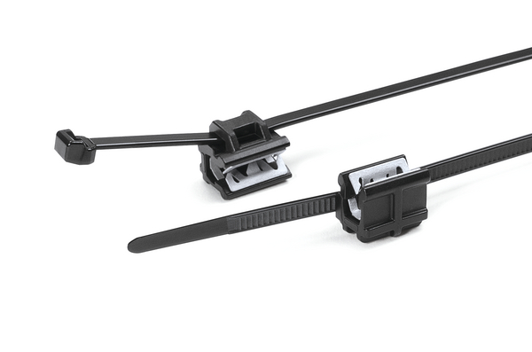 HellermannTyton Cable Tie, 145mm x 3.4 mm, Black Nylon, Pk-500