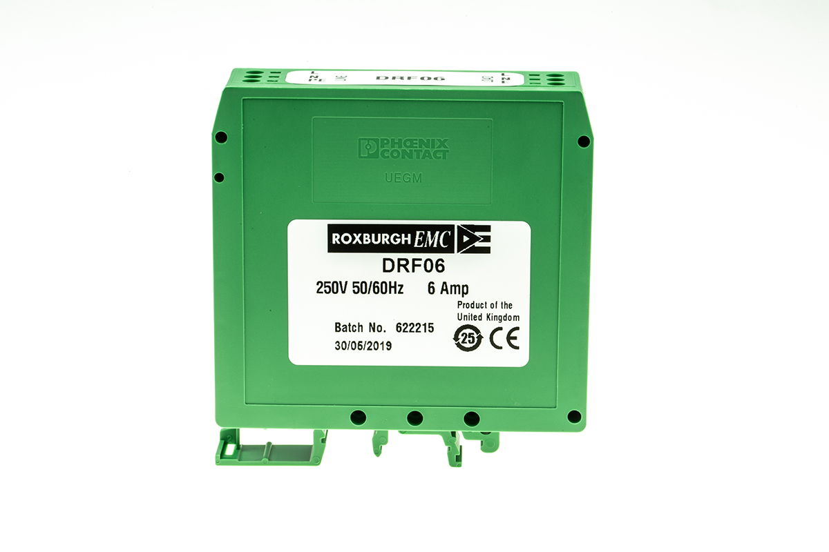 Roxburgh EMC, DRF 6A 250 V ac 0 → 440Hz, DIN Rail RFI Filter, Screw, Single Phase