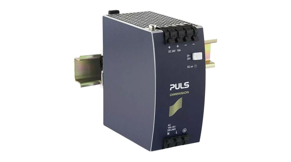 PULS CS DIN Rail Power Supply, 240V ac Input, 24V dc Output, 10A Output, 240W