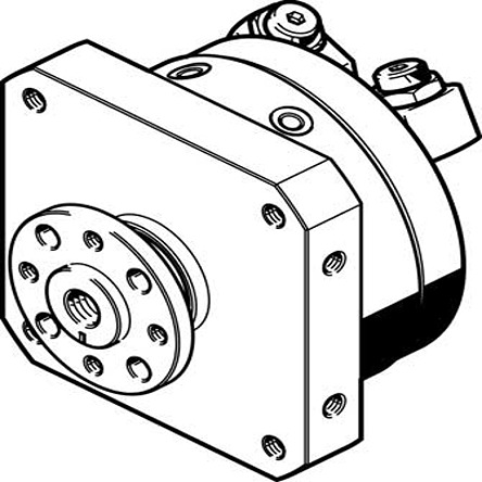 Festo DSM Series 10 bar Double Action Pneumatic Rotary Actuator, 270° Rotary Angle, 32mm Bore
