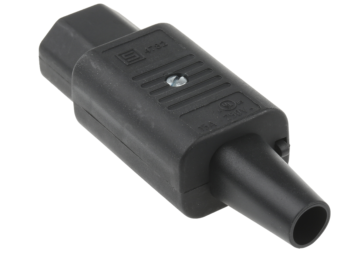 Schurter C13 Cable Mount IEC Connector Socket, 10A, 250 V