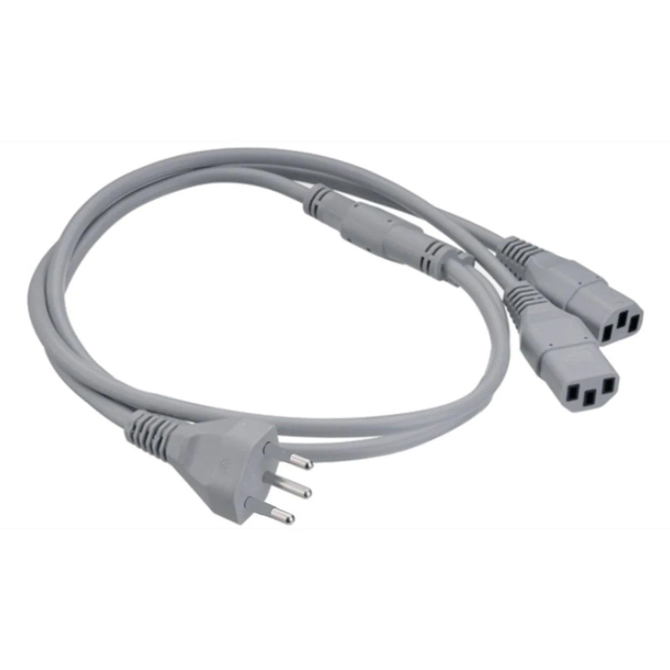 RS PRO Right Angle IEC C13 Socket to Straight Power Cord, 1m