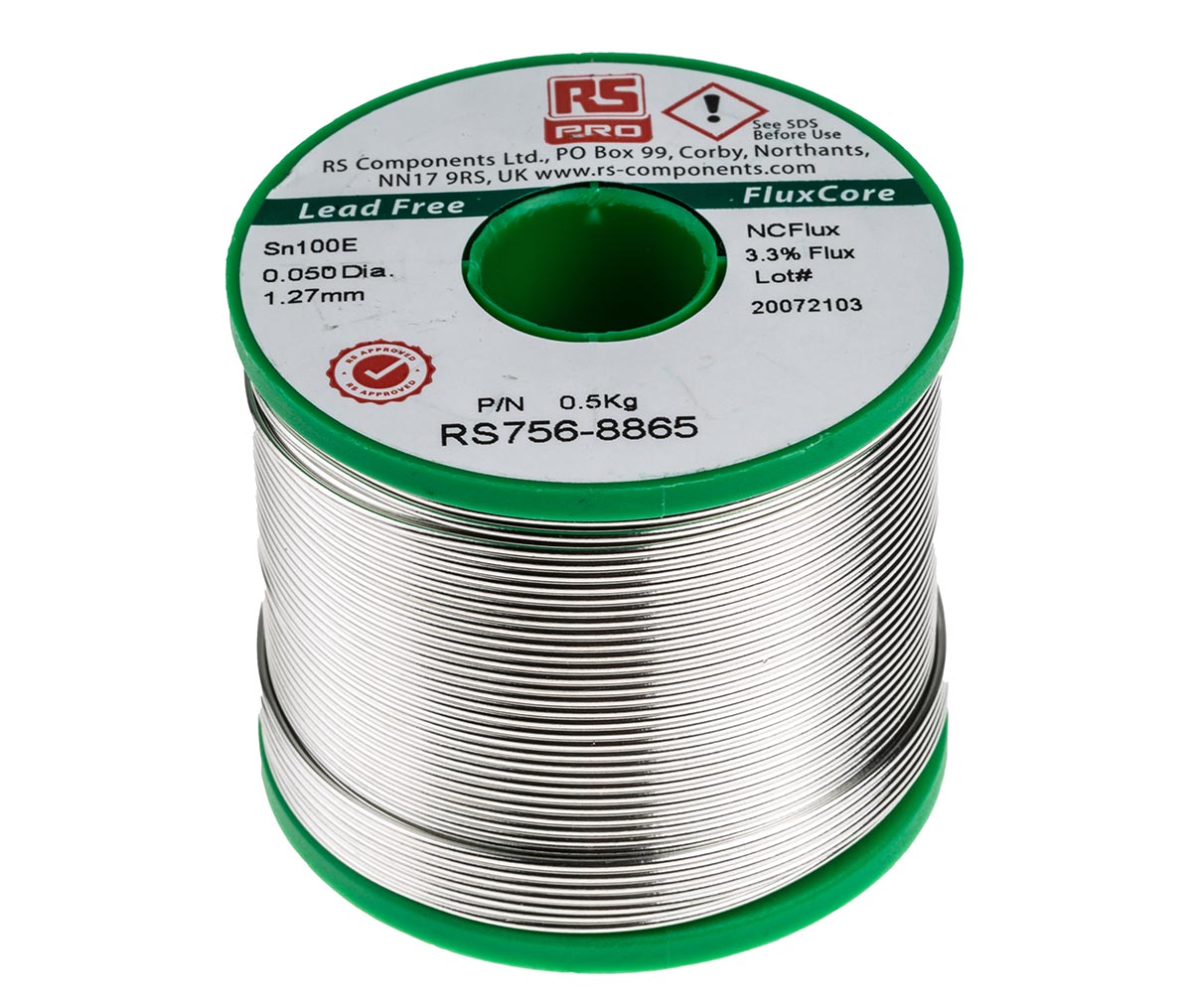 RS PRO Wire, 1.27mm Lead Free Solder, 228°C Melting Point