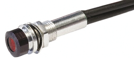 Oxley Red Panel Mount Indicator, 1.9V dc, 5mm Mounting Hole Size, Lead Wires Termination, IP67
