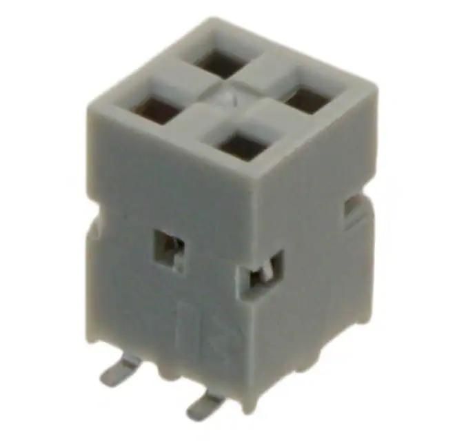 Amphenol Communications Solutions Surface Mount PCB Socket, 4-Contact, 2-Row, 2.54mm Pitch