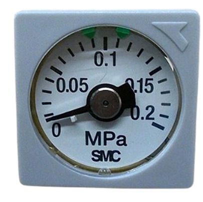 SMC NPT 1/8 Analogue Pressure Gauge 0.2mPa Panel 30mm Outside Diameter