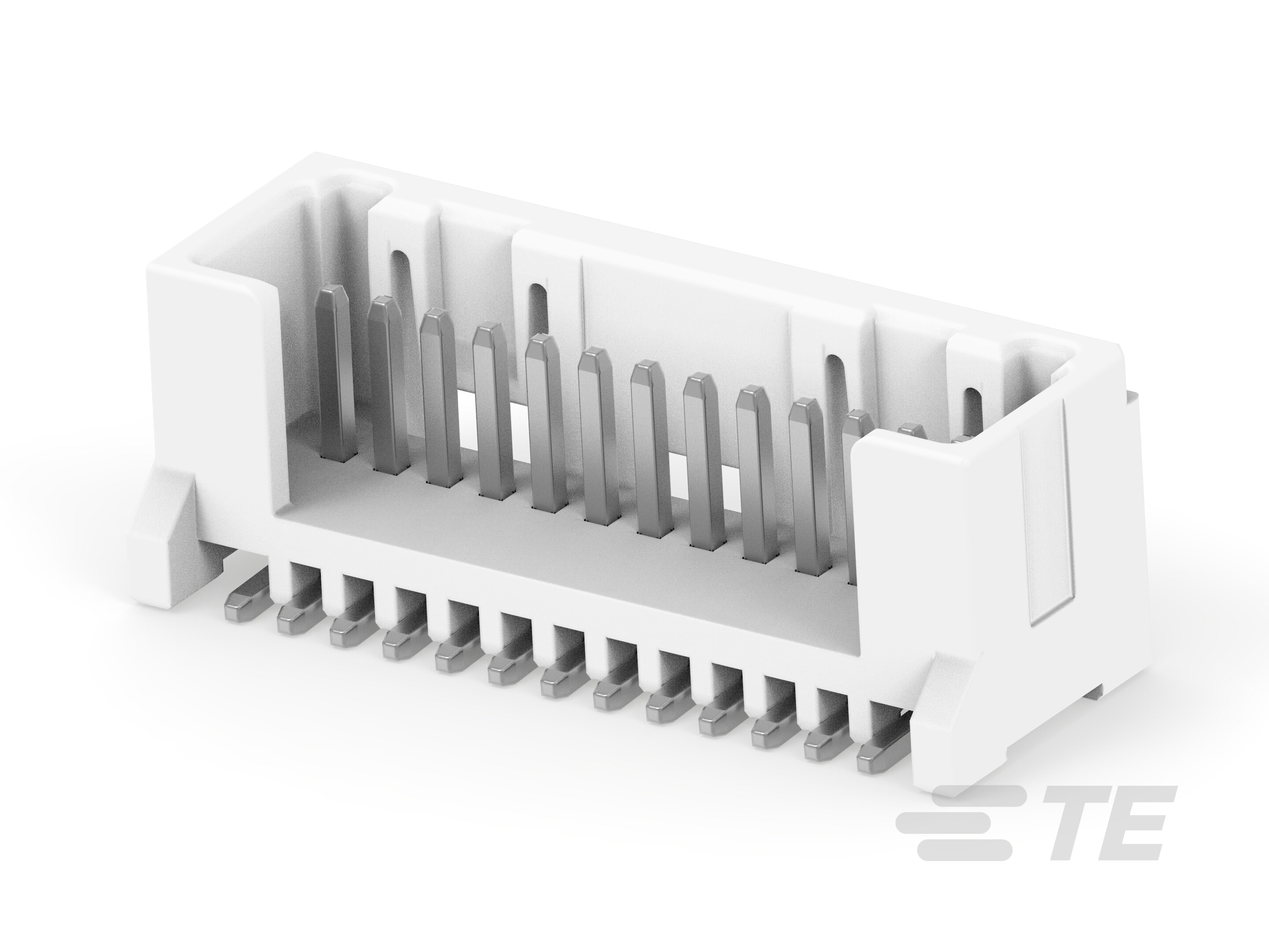 TE Connectivity MICRO CT Series Straight Board PCB Header, 13 Contact(s), 1.2 mm Pitch, 1 Row, Shrouded