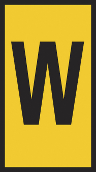 HellermannTyton HODS85 Slide On Cable Markers, Yellow, Pre-printed "W", 1.8 → 3.6mm Cable, 531-07957 HODS85