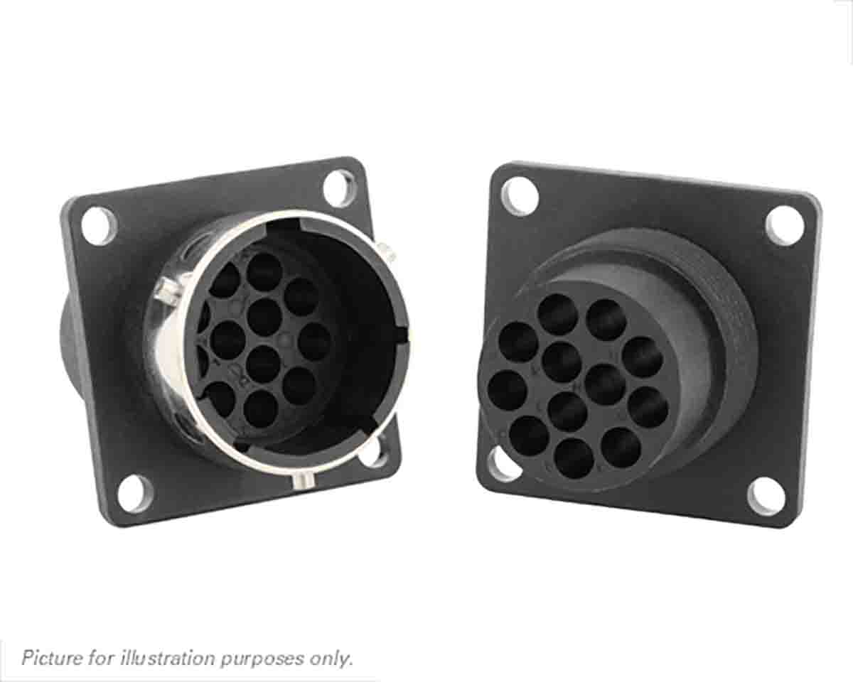 Souriau Sunbank by Eaton Circular Connector, 12 Contacts, Flange, Standard Connector, Plug, Male, IP65, UTG Series