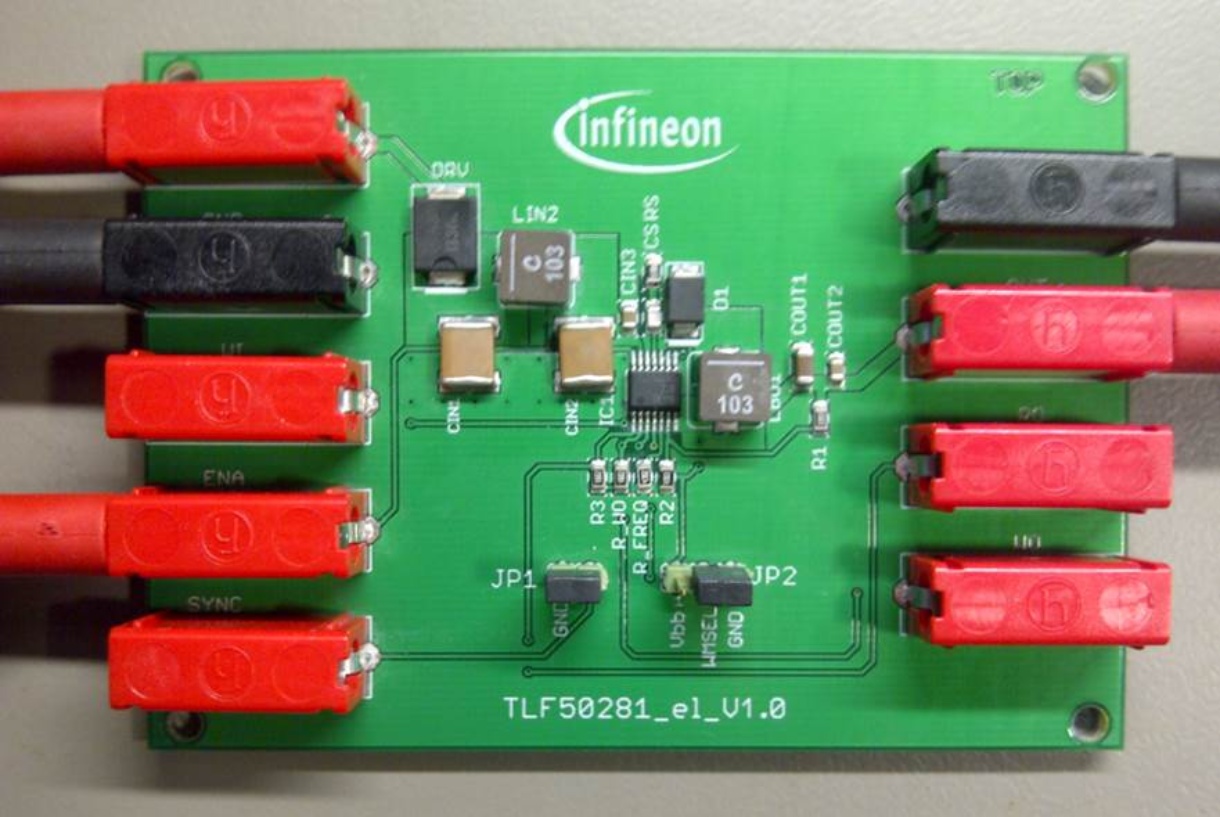 Infineon DEMOBOARD TLF50281EL DC-DC Converter for TLF50281EL for Automotive
