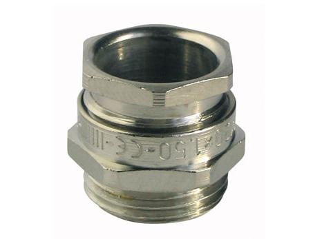 Capri ISOCAP Series Silver Nickel Plated Brass Cable Gland, M40 Thread, 23mm min., 32mm max., IP66