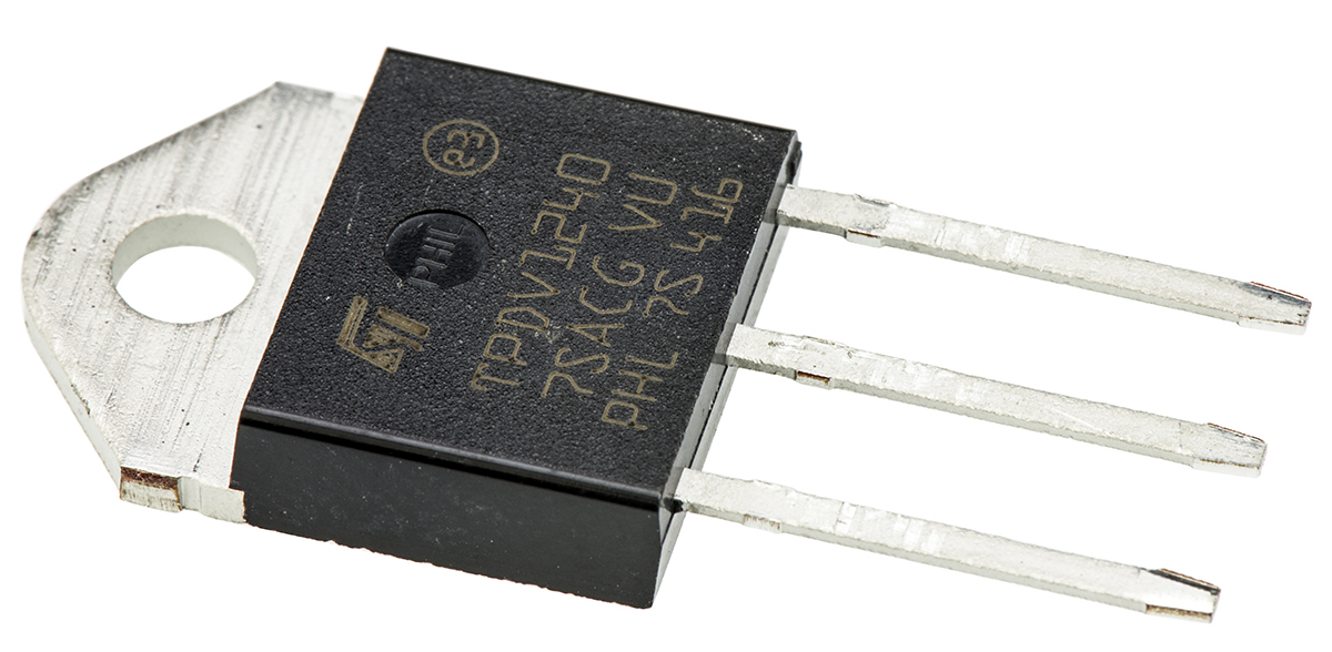 STMicroelectronics Through Hole, 3-pin, TRIAC, 1200V, Gate Trigger 1.5V 1200V