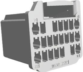 TE Connectivity, MULTILOCK 040 Connector Housing, 2.5mm Pitch, 22 Way, 3 Row