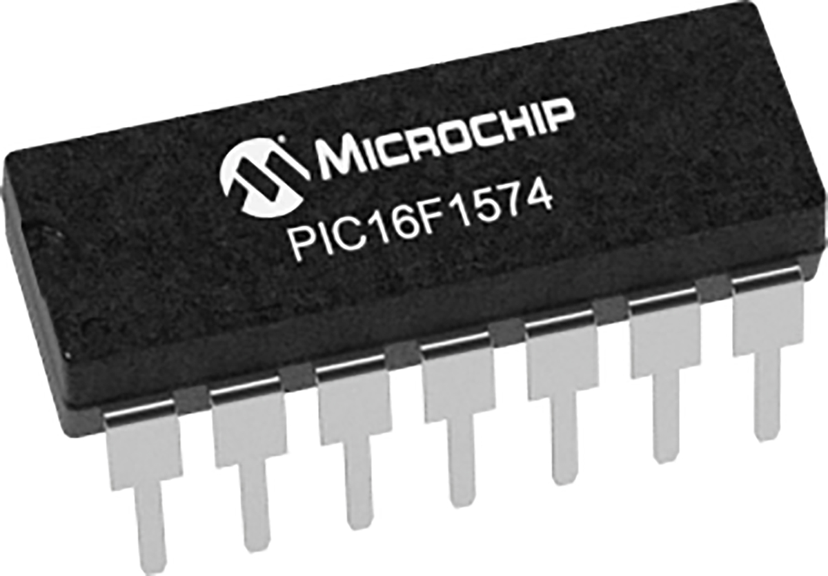 Microchip PIC16F1574-I/P, 8 bit PIC, PIC16F1574 Microcontroller, 32 MHz, 7kB FLASH, 14-Pin PDIP