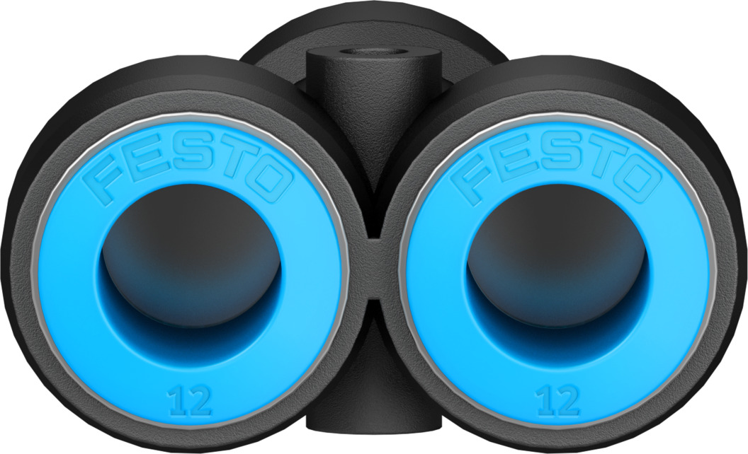 Festo QSY Series Y Tube-to-Tube Adaptor, Push In 16 mm to Push In 12 mm, Tube-to-Tube Connection Style, 190708