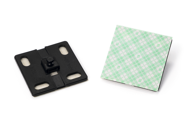 HellermannTyton Self Adhesive Black Cable Tie Mount 38 mm x 38mm