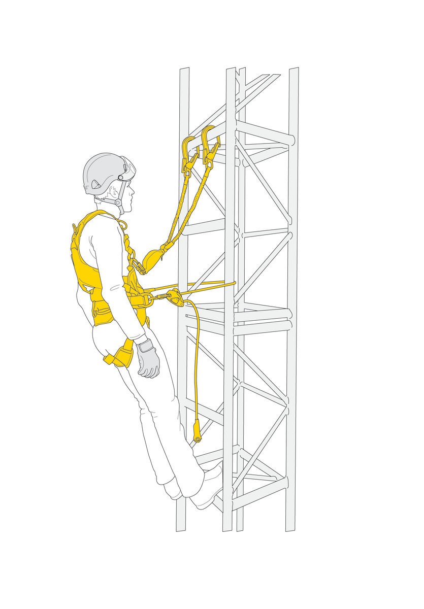 Petzl Work Positioning with Volt Harness, Absorbica Y MGO 150, Grillon Hook 2M, OK Triact Lock, Captiv, Bucket 31,