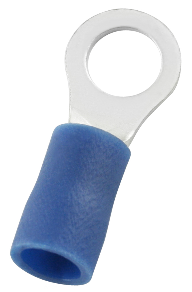 RS PRO Insulated Ring Terminal, 5.3mm Stud Size, 1.5mm² to 2.5mm² Wire Size, Blue